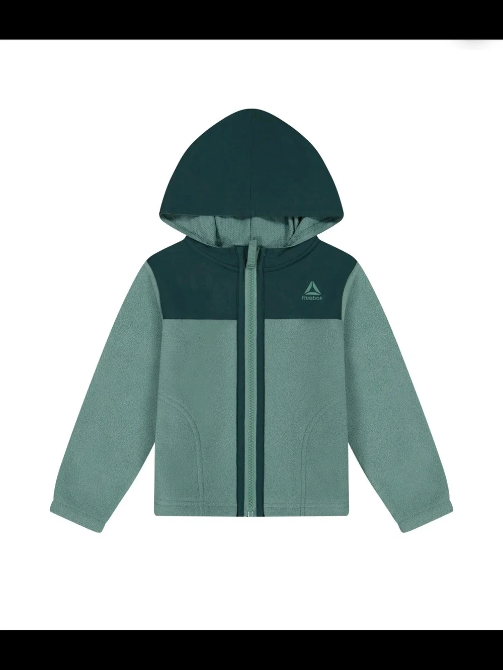 NWT Reebok Toddler Boys Girls Polar Fleece Hooded Jacket Coat Green 3T New